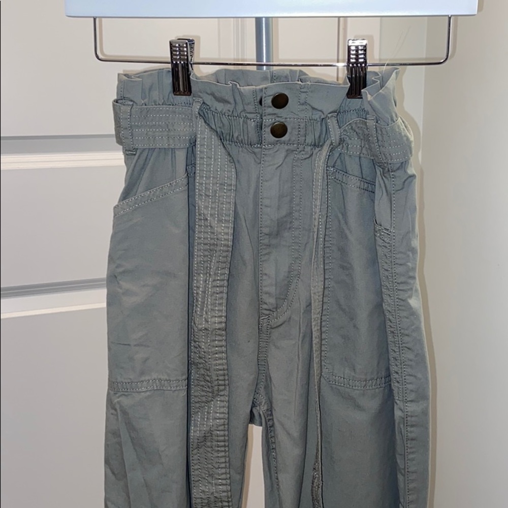 Green Tie Waist Pants